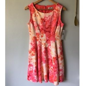 NWT Sandra Darren | Pink, Cream Tie Dye Sleeveless